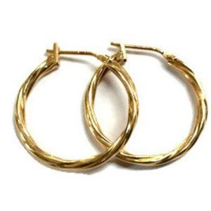 14K Yellow Gold Hoop Earrings